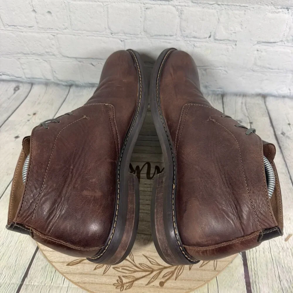 Chukka Boots Brown Ankle Shoes Men's 10D Leather Preppy Minimalist Indie Shoes